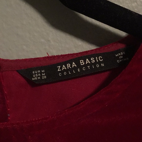 Red velvet Zara top - Picture 2 of 4